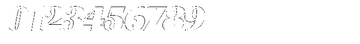 Julima Outline Slant Black Font OTHER CHARS