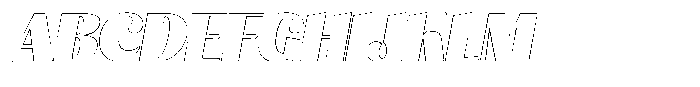 Julima Outline Slant Black Font UPPERCASE