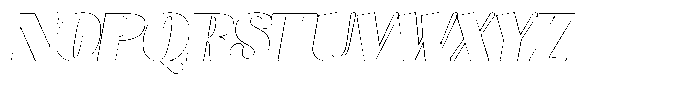 Julima Outline Slant Black Font UPPERCASE