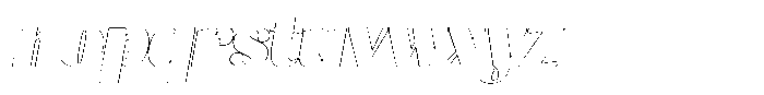 Julima Outline Slant Black Font LOWERCASE