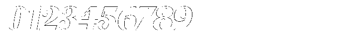 Julima Outline Slant Bold Font OTHER CHARS