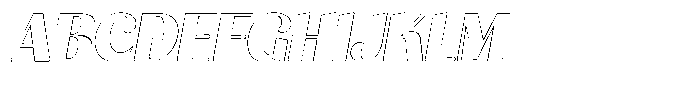 Julima Outline Slant Bold Font UPPERCASE