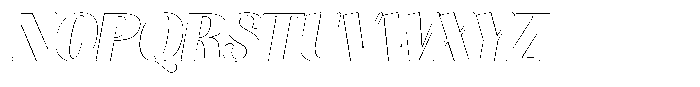 Julima Outline Slant Bold Font UPPERCASE