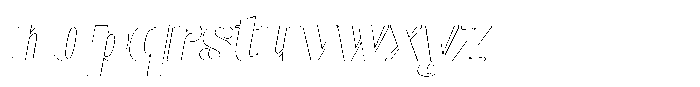 Julima Outline Slant Bold Font LOWERCASE