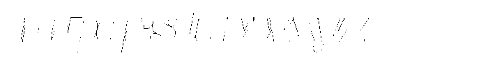 Julima Outline Slant Extra Black Font LOWERCASE