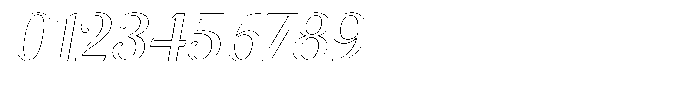 Julima Outline Slant Regular Font OTHER CHARS