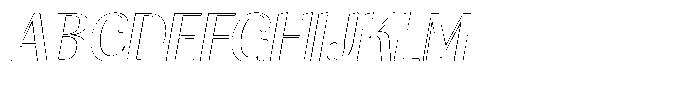 Julima Outline Slant Regular Font UPPERCASE