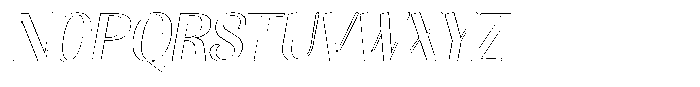 Julima Outline Slant Regular Font UPPERCASE