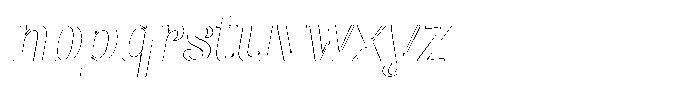 Julima Outline Slant Regular Font LOWERCASE