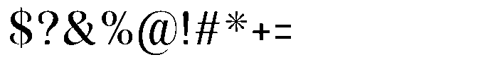 Julima Regular Font OTHER CHARS
