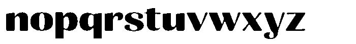 Julima Round Bold Expanded Font LOWERCASE