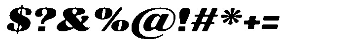 Julima Round Slant Black Exp Font OTHER CHARS
