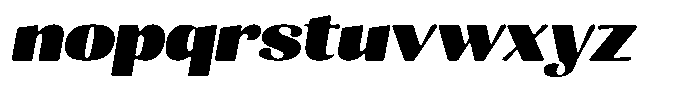 Julima Round Slant Black Exp Font LOWERCASE