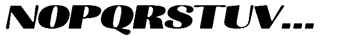 Julima Round Slant Black Extra Exp Font UPPERCASE