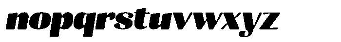 Julima Round Slant Black Sem Exp Font LOWERCASE