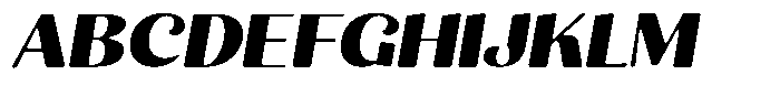 Julima Round Slant Bold Expanded Font UPPERCASE