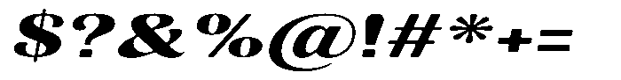 Julima Round Slant Bold Extra Exp Font OTHER CHARS