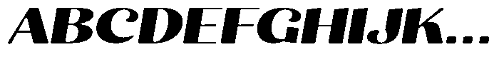 Julima Round Slant Bold Extra Exp Font UPPERCASE