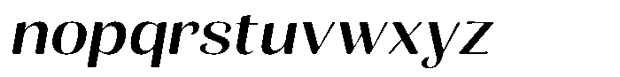 Julima Round Slant Expanded Font LOWERCASE