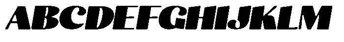 Julima Round Slant Extra Black Exp Font UPPERCASE