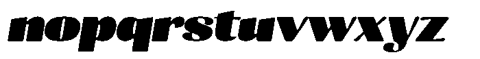 Julima Round Slant Extra Black Exp Font LOWERCASE