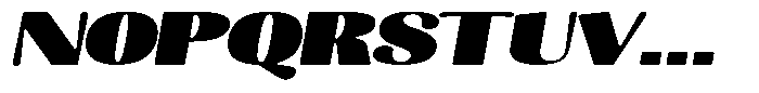 Julima Round Slant Extra Black Extra Exp Font UPPERCASE