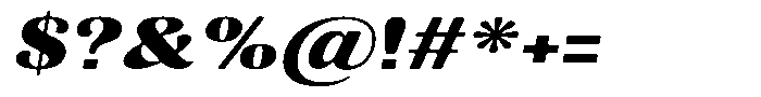 Julima Round Slant Extra Bold Exp Font OTHER CHARS