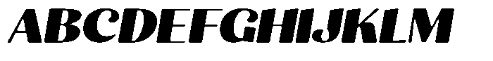 Julima Round Slant Extra Bold Exp Font UPPERCASE