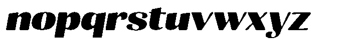 Julima Round Slant Extra Bold Exp Font LOWERCASE
