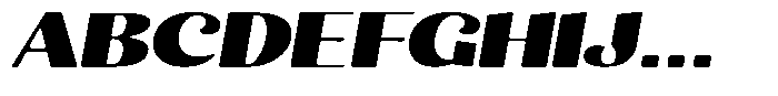 Julima Round Slant Extra Bold Extra Exp Font UPPERCASE