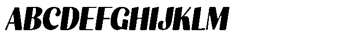 Julima Round Slant Extra Bold Sem Condensed Font UPPERCASE