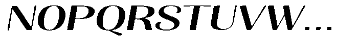 Julima Round Slant Extra Exp Font UPPERCASE