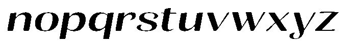 Julima Round Slant Extra Exp Font LOWERCASE