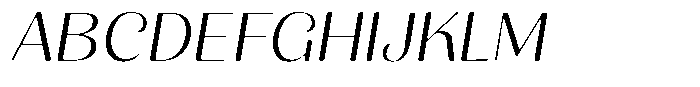 Julima Round Slant Extra Light Exp Font UPPERCASE