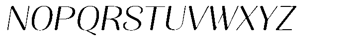 Julima Round Slant Extra Light Exp Font UPPERCASE