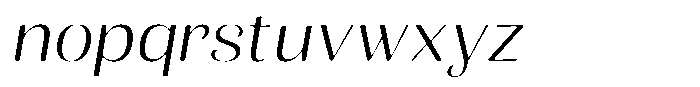 Julima Round Slant Extra Light Exp Font LOWERCASE