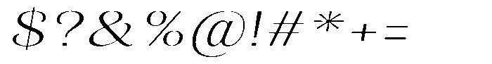 Julima Round Slant Extra Light Extra Exp Font OTHER CHARS