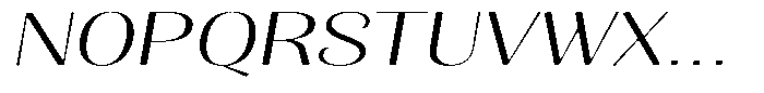 Julima Round Slant Extra Light Extra Exp Font UPPERCASE