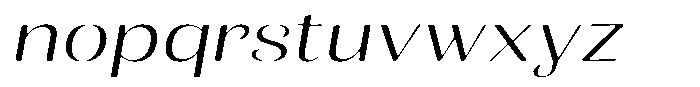 Julima Round Slant Extra Light Extra Exp Font LOWERCASE