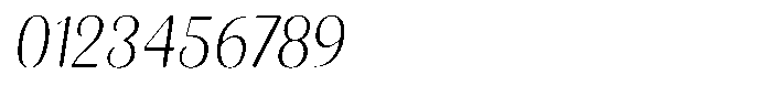 Julima Round Slant Extra Light Sem Condensed Font OTHER CHARS