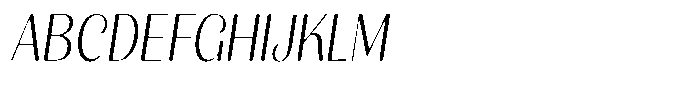 Julima Round Slant Extra Light Sem Condensed Font UPPERCASE