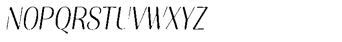 Julima Round Slant Extra Light Sem Condensed Font UPPERCASE