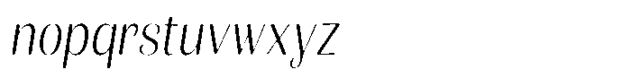Julima Round Slant Extra Light Sem Condensed Font LOWERCASE