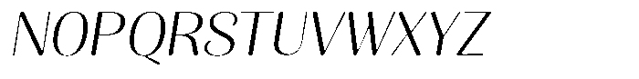 Julima Round Slant Extra Light Sem Exp Font UPPERCASE