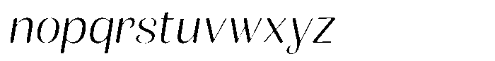 Julima Round Slant Extra Light Sem Exp Font LOWERCASE