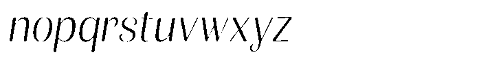 Julima Round Slant Extra Light Font LOWERCASE