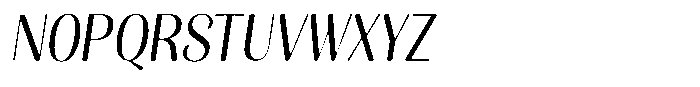 Julima Round Slant Light Sem Condensed Font UPPERCASE