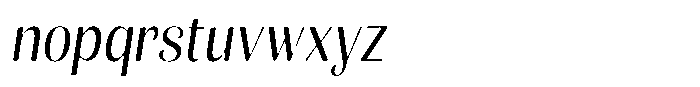 Julima Round Slant Light Sem Condensed Font LOWERCASE