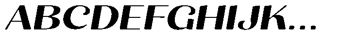 Julima Round Slant Medium Extra Exp Font UPPERCASE