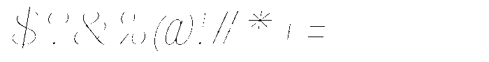 Julima Round Slant Th Ex Hairline Font OTHER CHARS